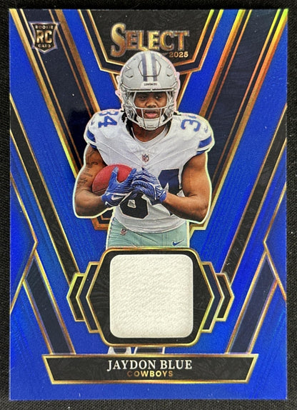 Jaydon Blue 2025 Panini Select Rookie Swatches Prizm Cowboys