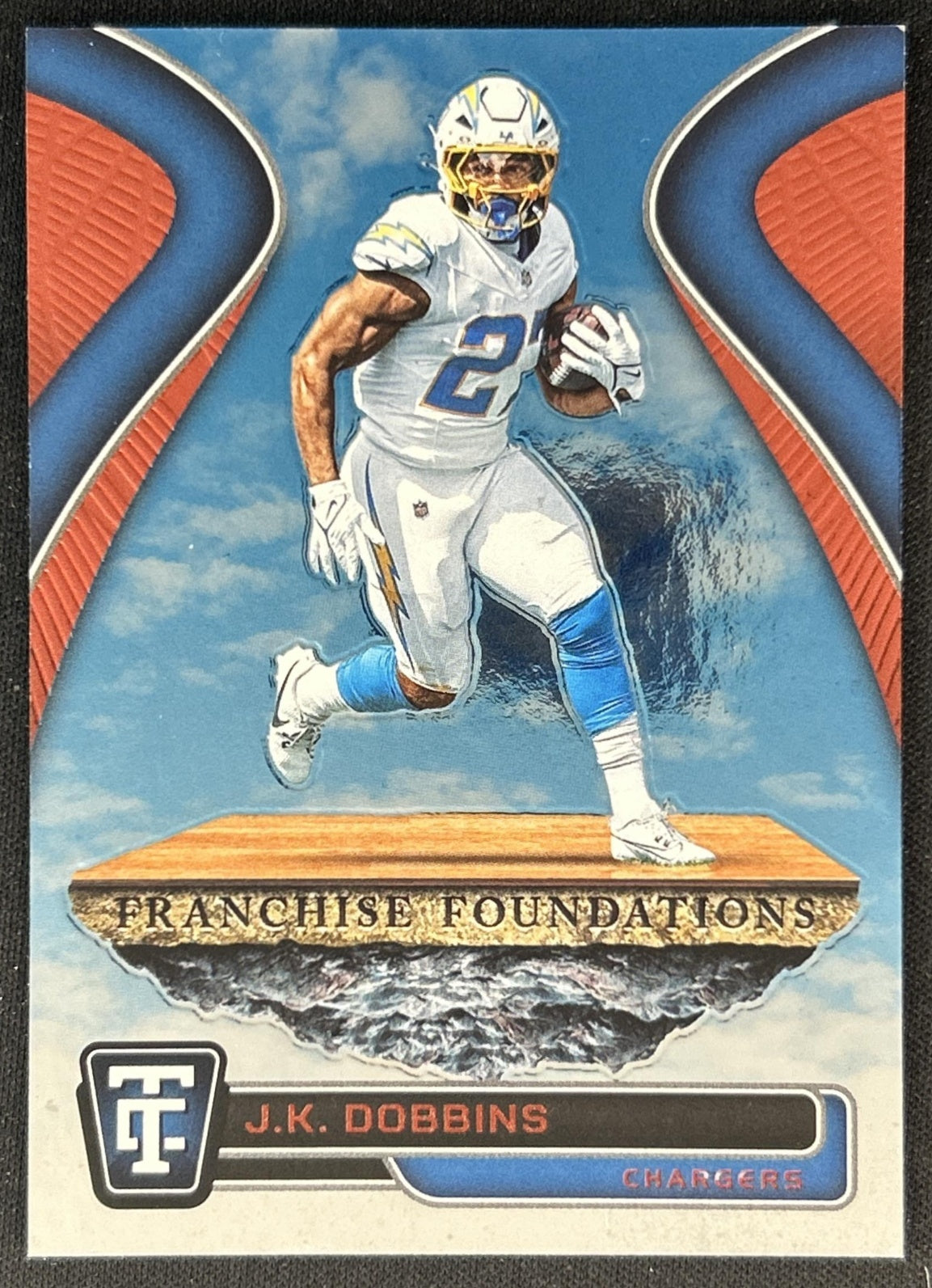 J.K. Dobbins 2024 Totally Certified Franchise Foundations Mirror Red /399 Chargers