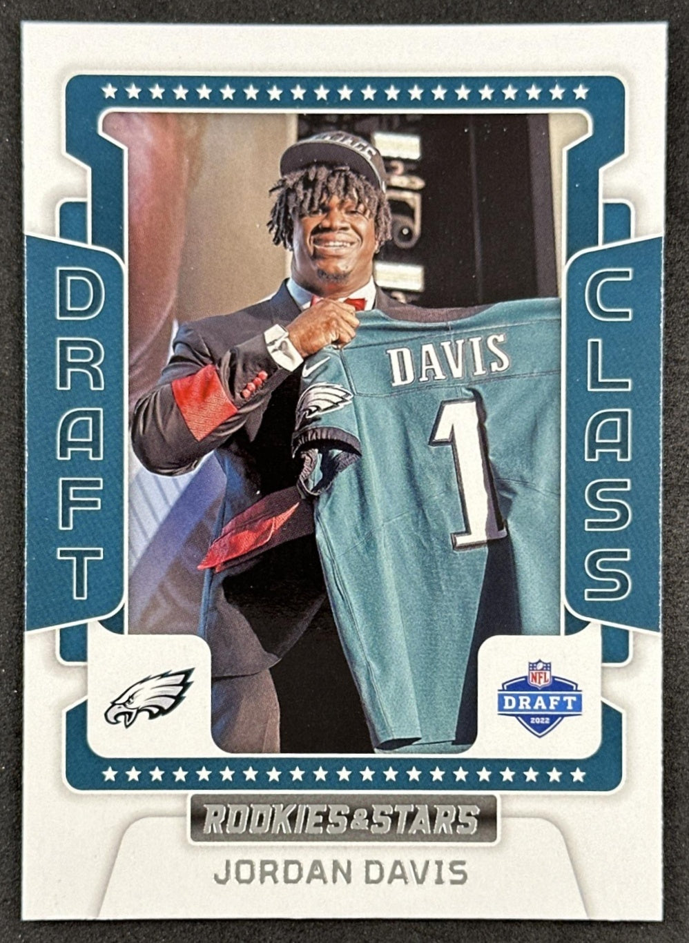 Jordan Davis 2022 Panini Rookies & Stars Draft Class Eagles Front