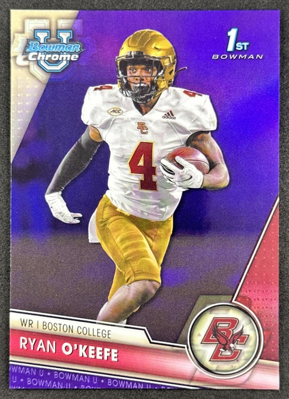 Ryan O'Keefe 2023 Bowman University Chrome Purple Refractor /399 Eagles