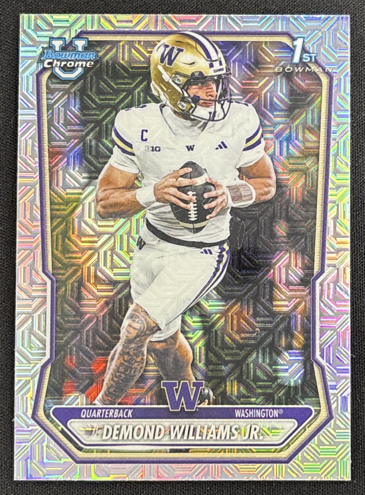 Demond Williams Jr. 2026 Bowman Chrome Prospects Mojo Refractor Commanders Redskins Huskies