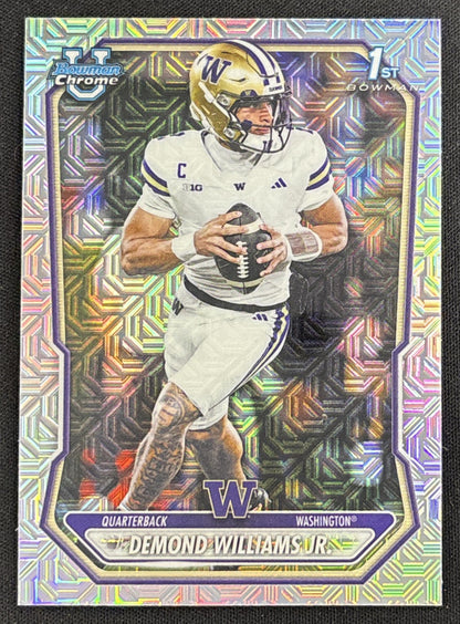 Demond Williams Jr. 2026 Bowman Chrome Prospects Mojo Refractor Commanders Redskins Huskies