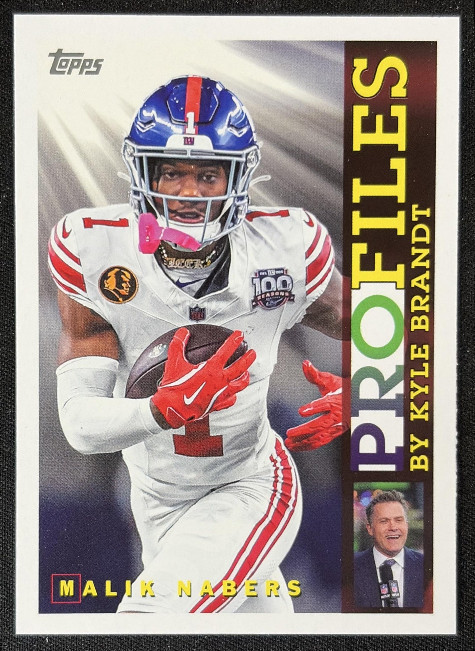 Malik Nabers 2026 Topps Profiles Giants front