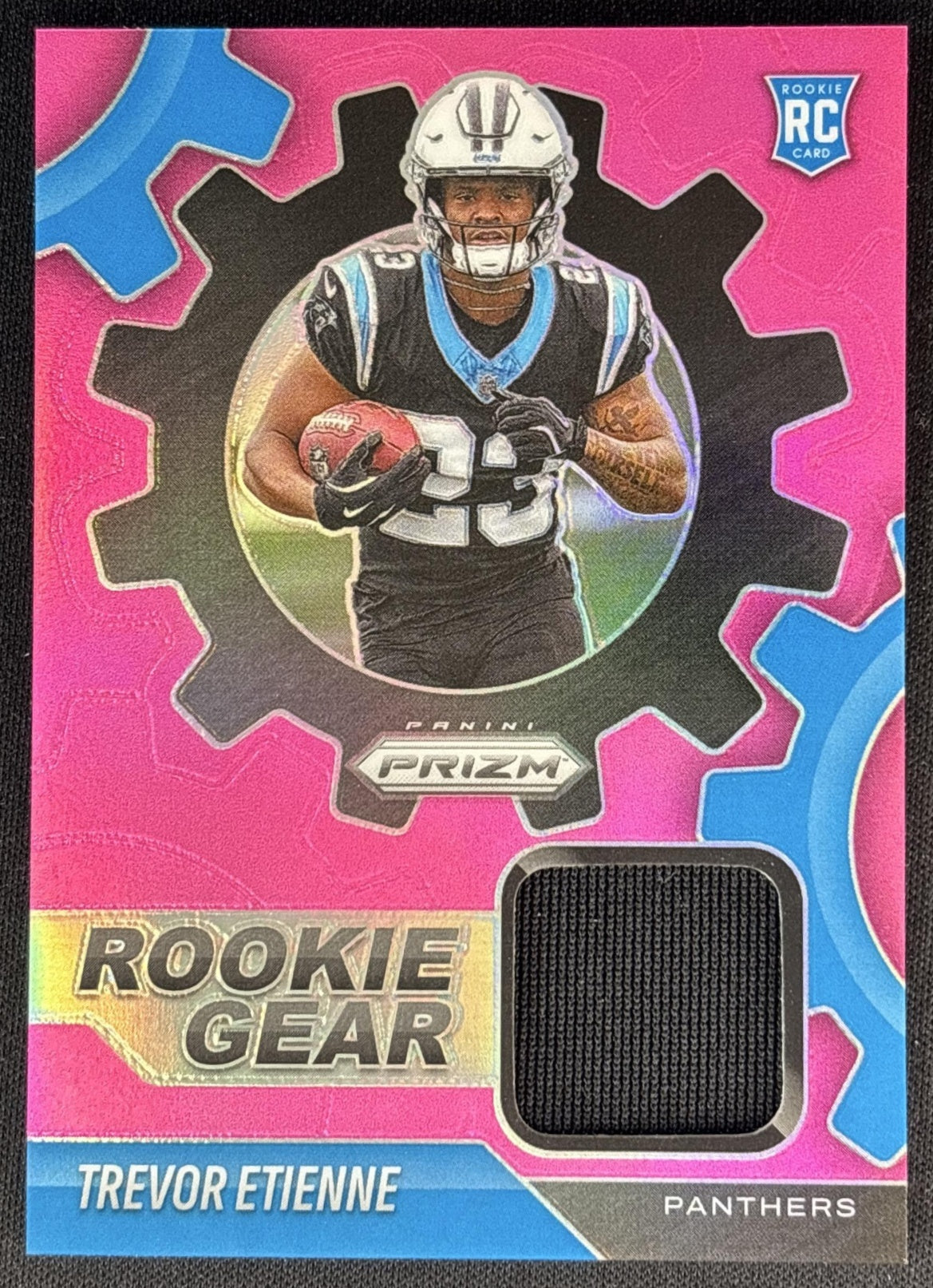 Trevor Etienne 2025 Panini Prizm Rookie Gear Pink Panthers