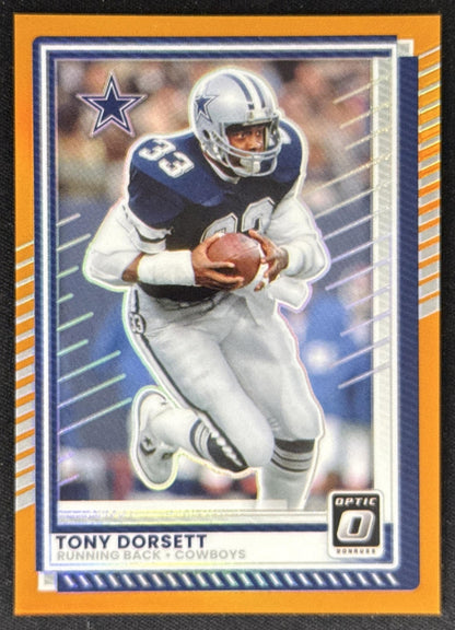 Tony Dorsett 2025 Panini Donruss Optic Orange Prizm /299 Cowboys