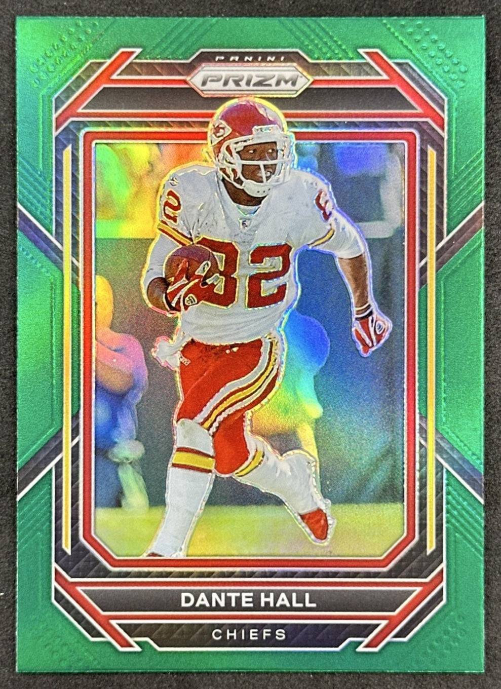 Dante Hall 2022 Panini Prizm Green Chiefs front sports trading card