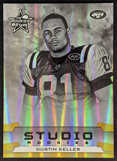 Dustin Keller 2008 Leaf Rookies & Stars Studio Gold /500 Jets Sports Trading Cards