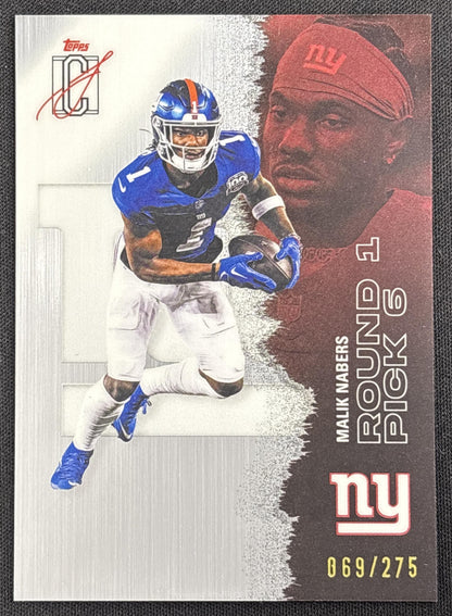 Malik Nabers 2025 Topps Signature Class Chrome Veteran Silver Refractor /275 Giants