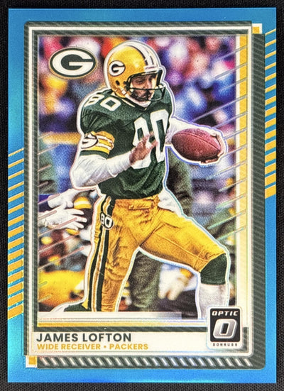 James Lofton 2025 Panini Donruss Optic Aqua Prizm /349 Packers Sports Trading Card