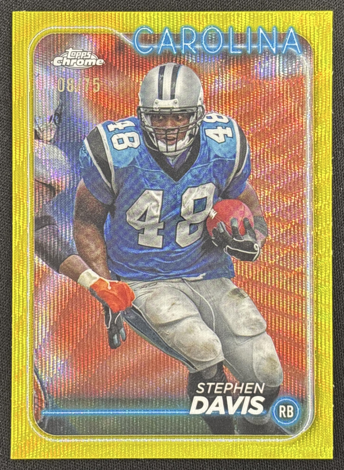 Stephen Davis 2024 Topps Chrome Yellow Wave Refractor /75 Panthers