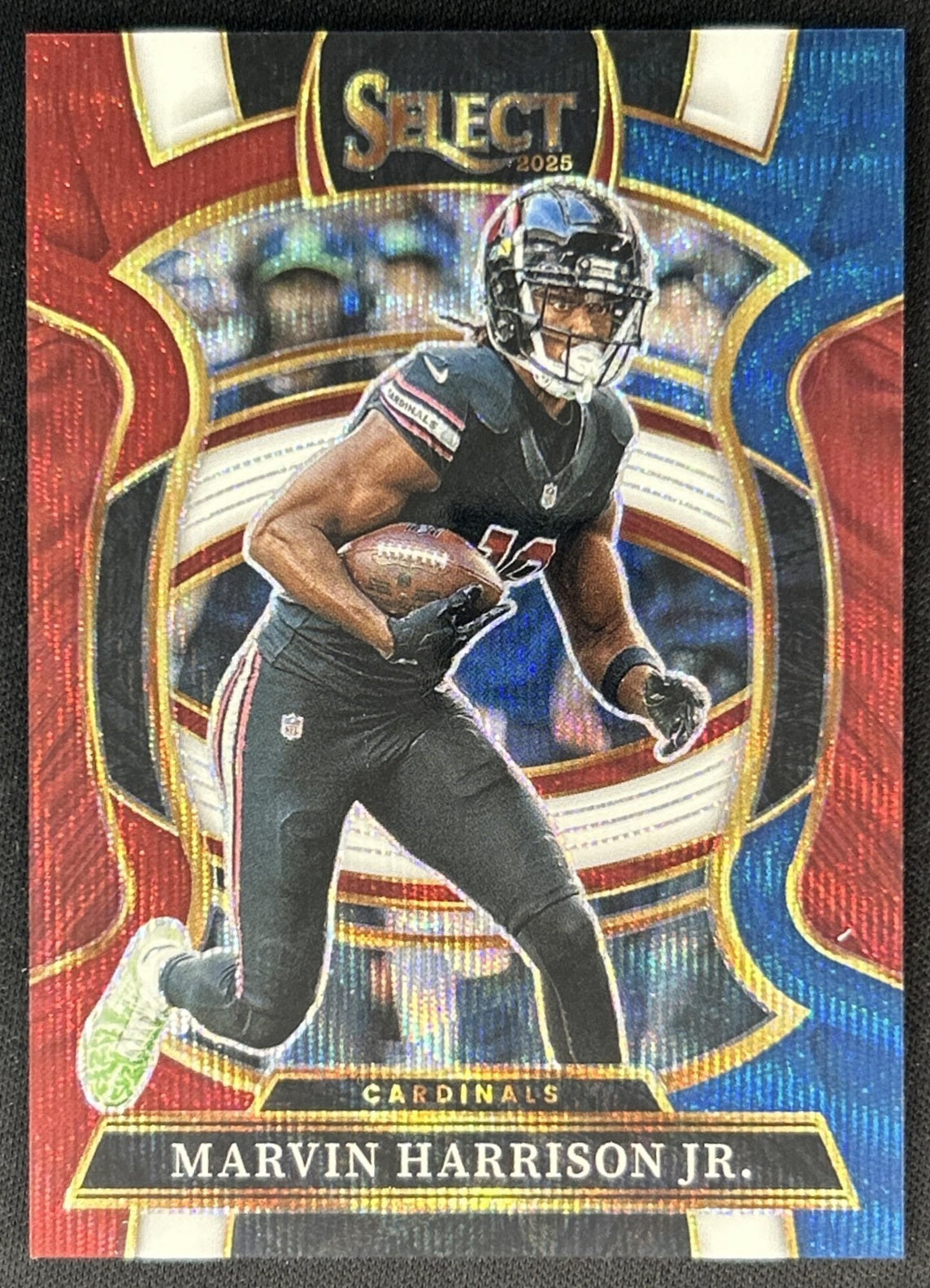 Marvin Harrison Jr. 2025 Panini Select Concourse Tri-Color Prizm /399 Cardinals front