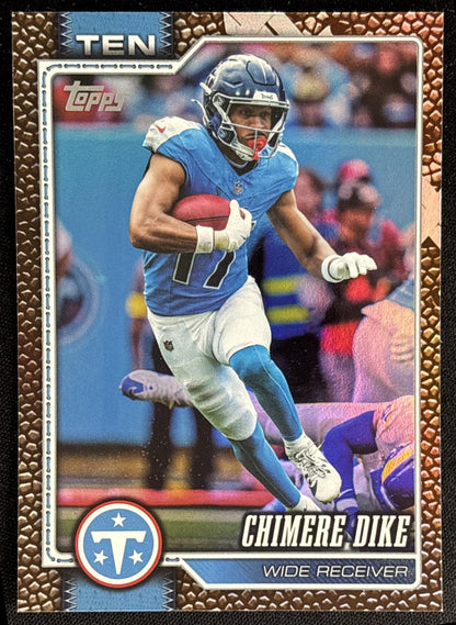 Chimere Dike 2026 Topps Football Leather Foil Titans