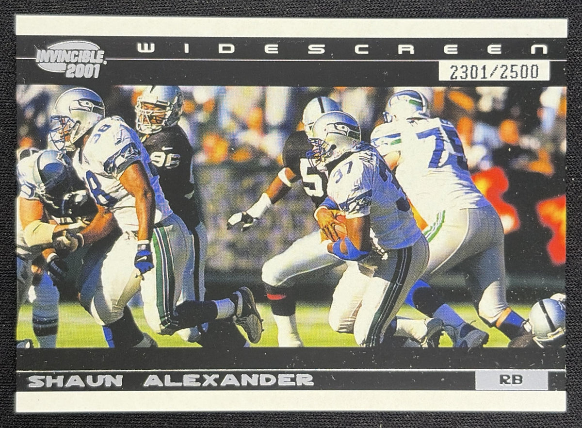 Shaun Alexander 2001 Pacific Invincible Widescreen /2500 Seahawks