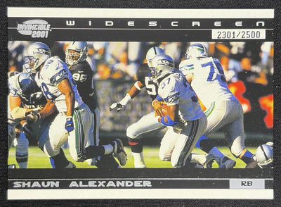 Shaun Alexander 2001 Pacific Invincible Widescreen /2500 Seahawks
