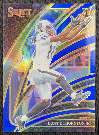Dont'e Thornton Jr. 2025 Panini Select Club Level Blue Prizm /99 Raiders