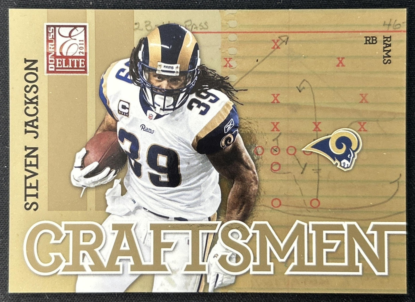 Steven Jackson 2011 Panini Donruss Elite Craftsmen Gold /999 Rams