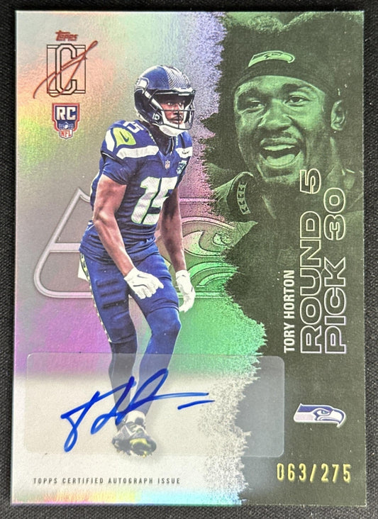 Tory Horton 2025 Topps Signature Class Rookie Auto Silver Foil /275 Seahawks Sports Trading Card