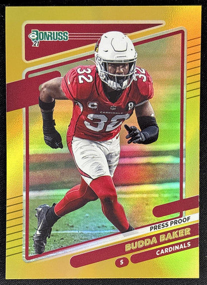Budda Baker 2021 Panini Donruss Press Proof Premium Cardinals