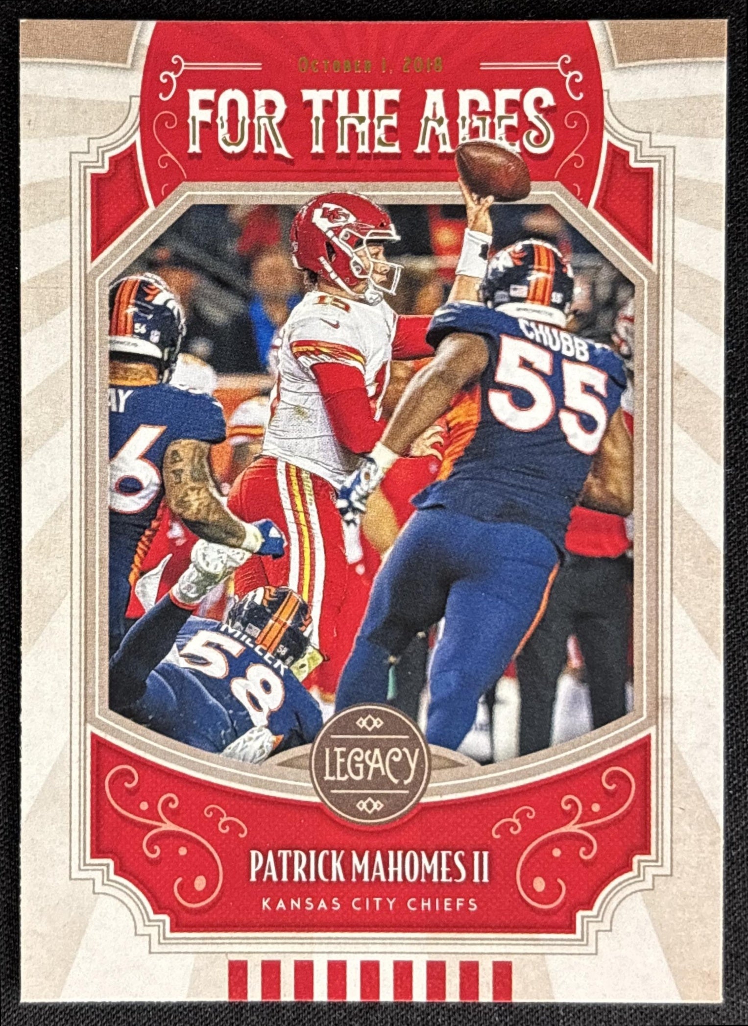 Patrick Mahomes II 2019 Panini Legacy For the Ages Chiefs