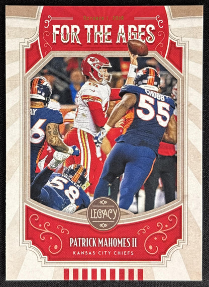 Patrick Mahomes II 2019 Panini Legacy For the Ages Chiefs