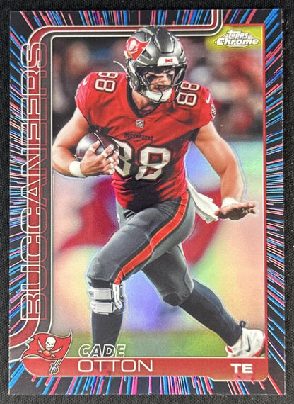 Cade Otton 2025 Topps Chrome Neon Pulse Refractor Buccaneers