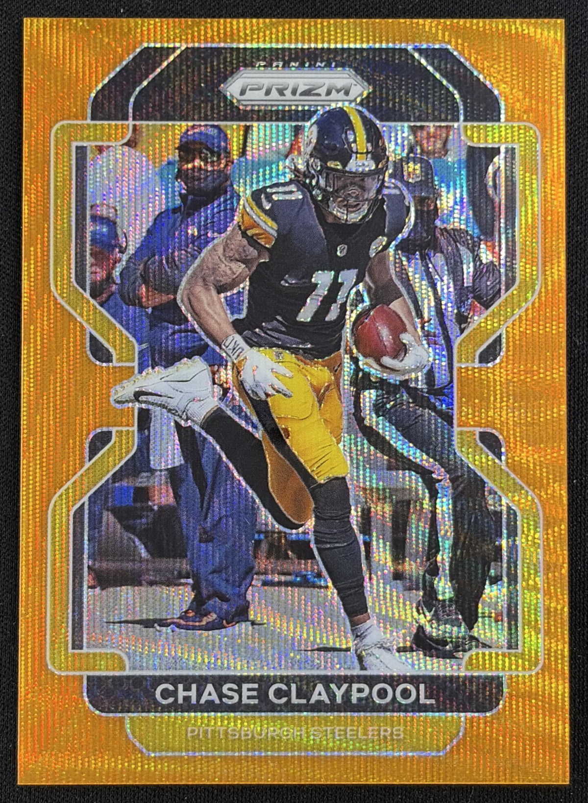 Chase Claypool 2021 Panini Prizm Orange Wave /60 Steelers - front