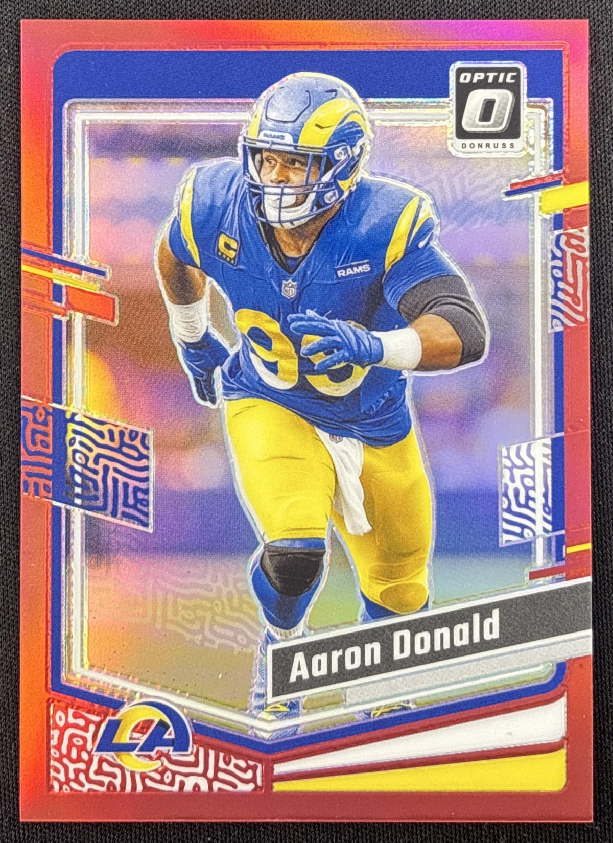 Aaron Donald 2023 Panini Donruss Optic Red Prizm /99 Rams