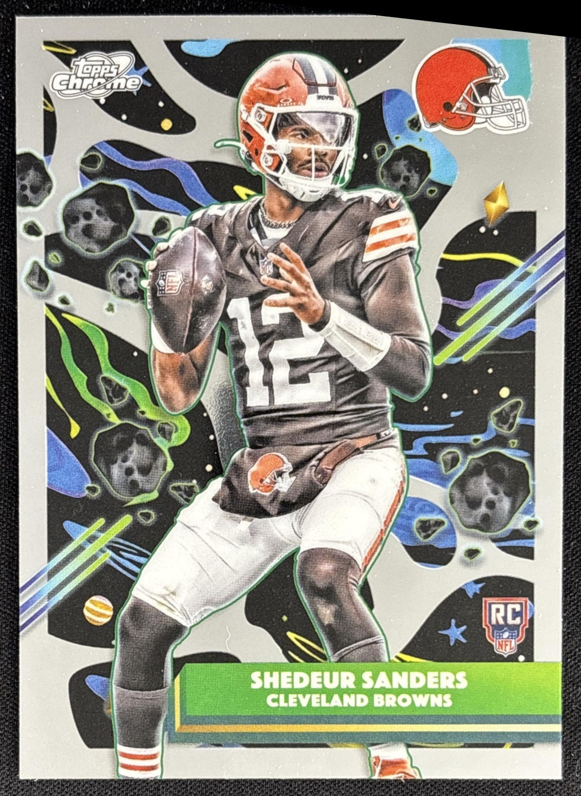 Shedeur Sanders 2025 Topps Cosmic Chrome Browns