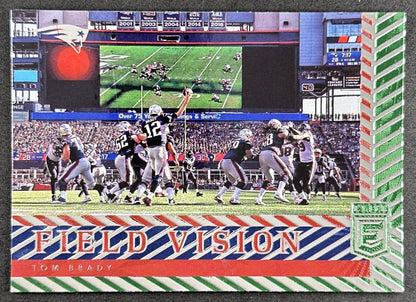 Tom Brady 2018 Panini Donruss Elite Field Vision Green Patriots front