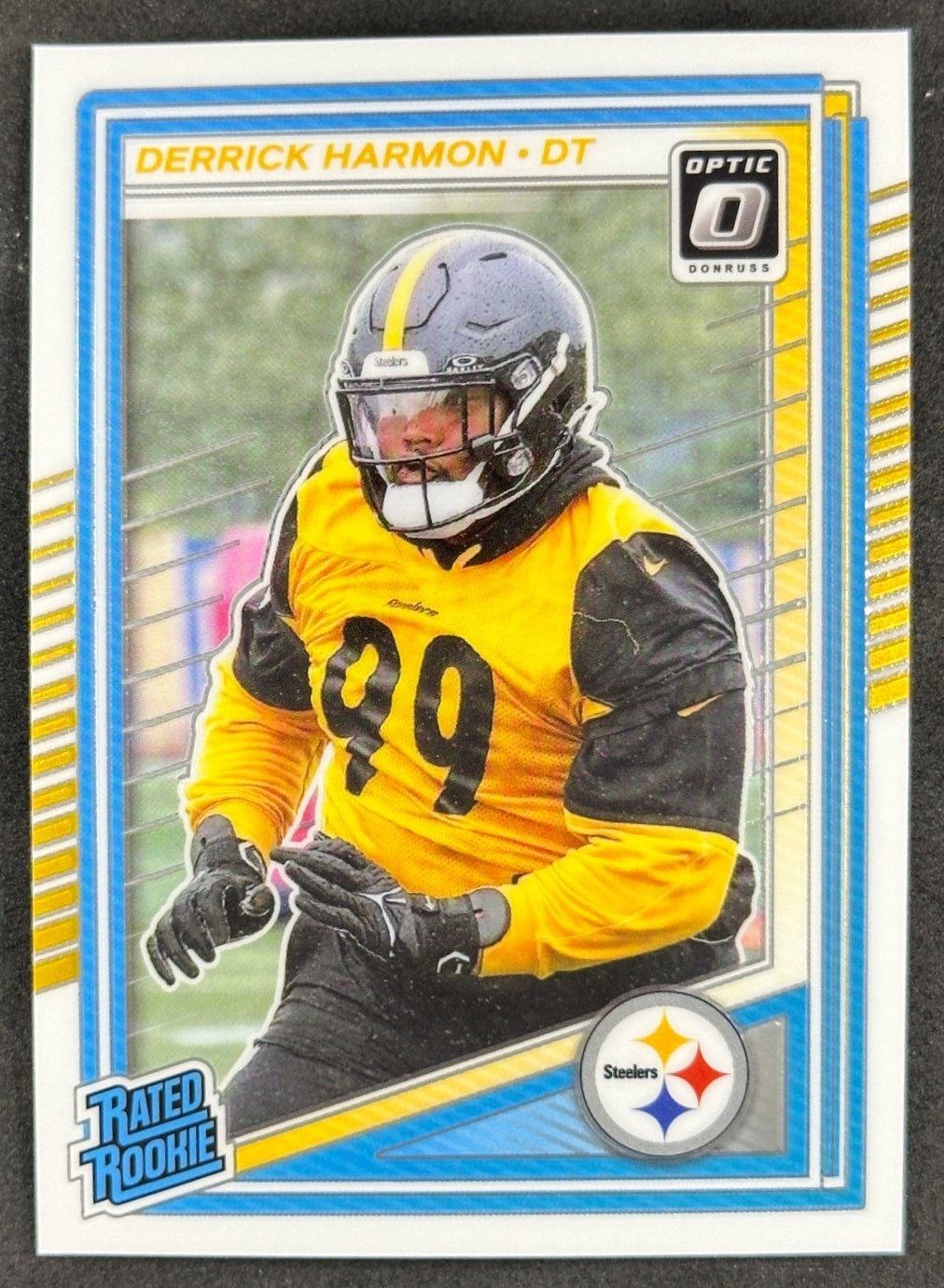 Derrick Harmon 2025 Donruss Optic Rated Rookie Steelers Sports Trading Card