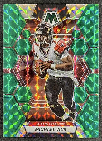 Michael Vick 2023 Panini Mosaic Green Mosaic Falcons Sports Trading Cards