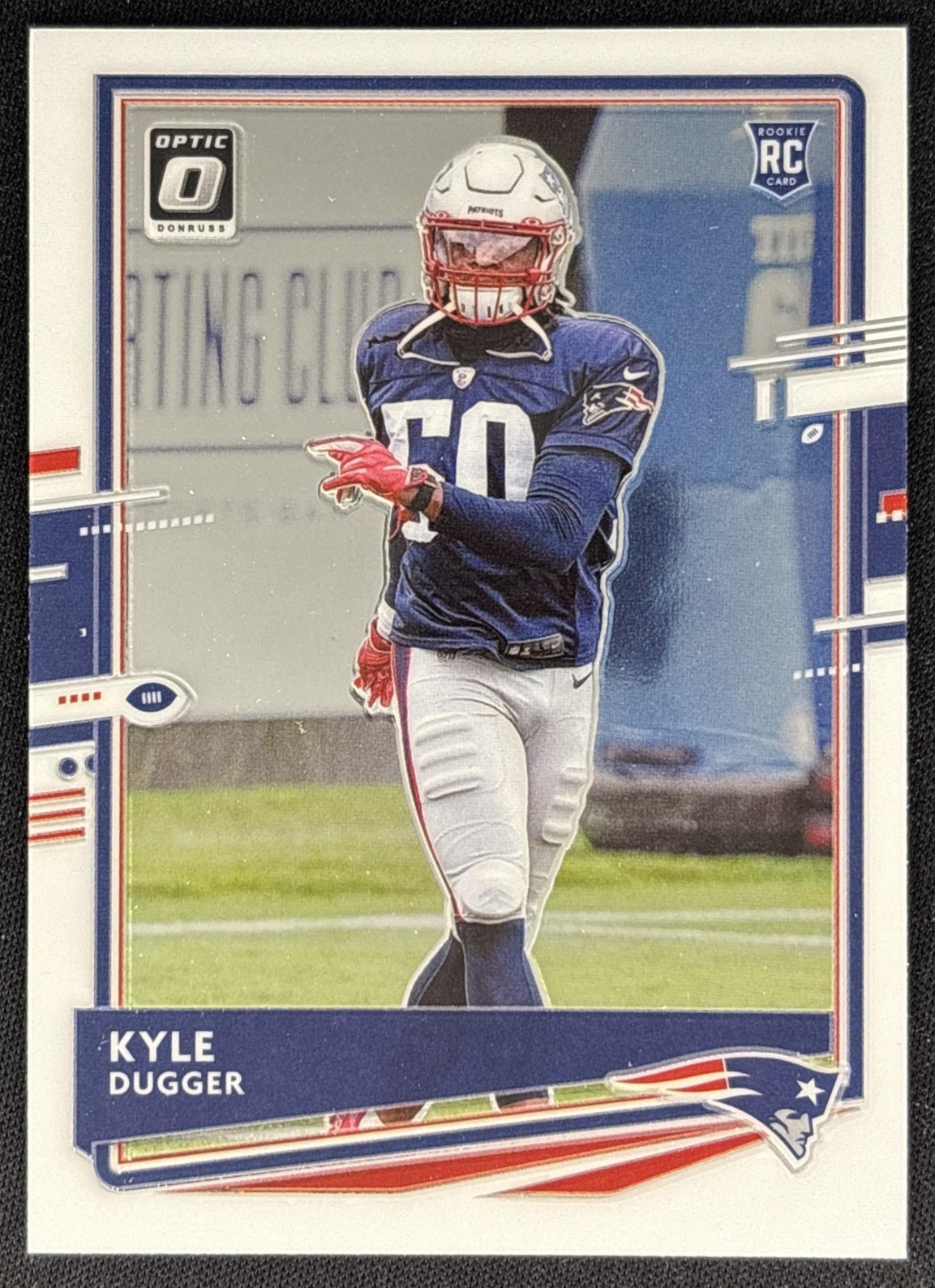 Kyle Dugger 2020 Panini Donruss Optic Patriots front