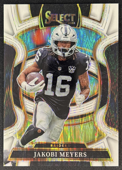 Jakobi Meyers 2025 Panini Select Concourse White Prizm Shock /799 Raiders