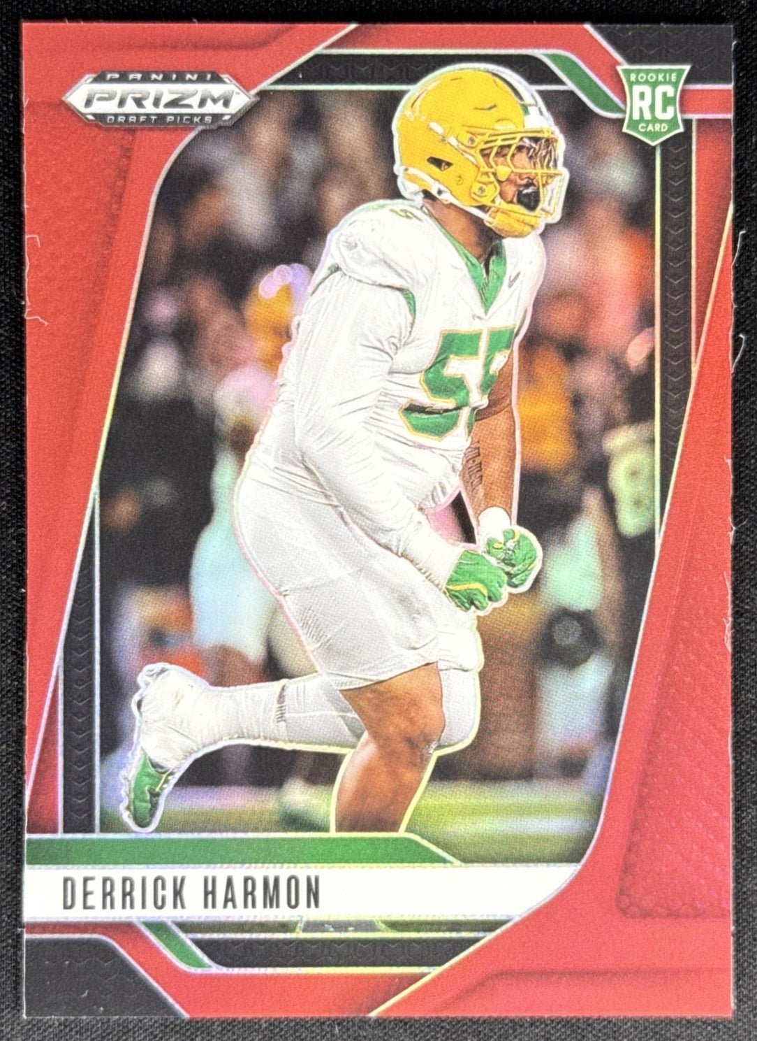 Derrick Harmon 2025 Panini Prizm Draft Picks Red /399 Ducks Sports Trading Card