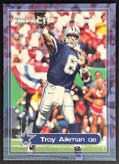Troy Aikman 2000 Fleer IMpact Cowboys Sports Trading Cards