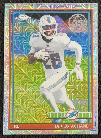 De'Von Achane 2026 Topps 1991 Chrome Mojo Refractor Dolphins
