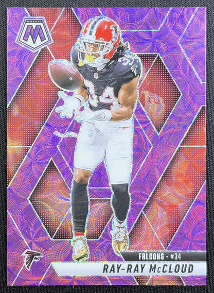 Ray-Ray McCloud 2025 Panini Mosaic Purple Scope Prizm Falcons Atlanta Falcons