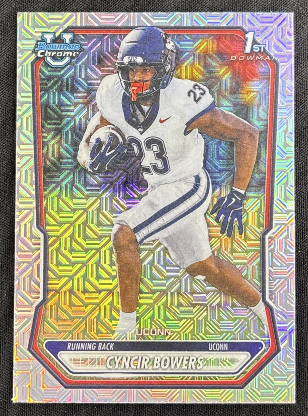 Cyncir Bowers 2026 Bowman Chrome Prospects Mojo Refractor Huskies