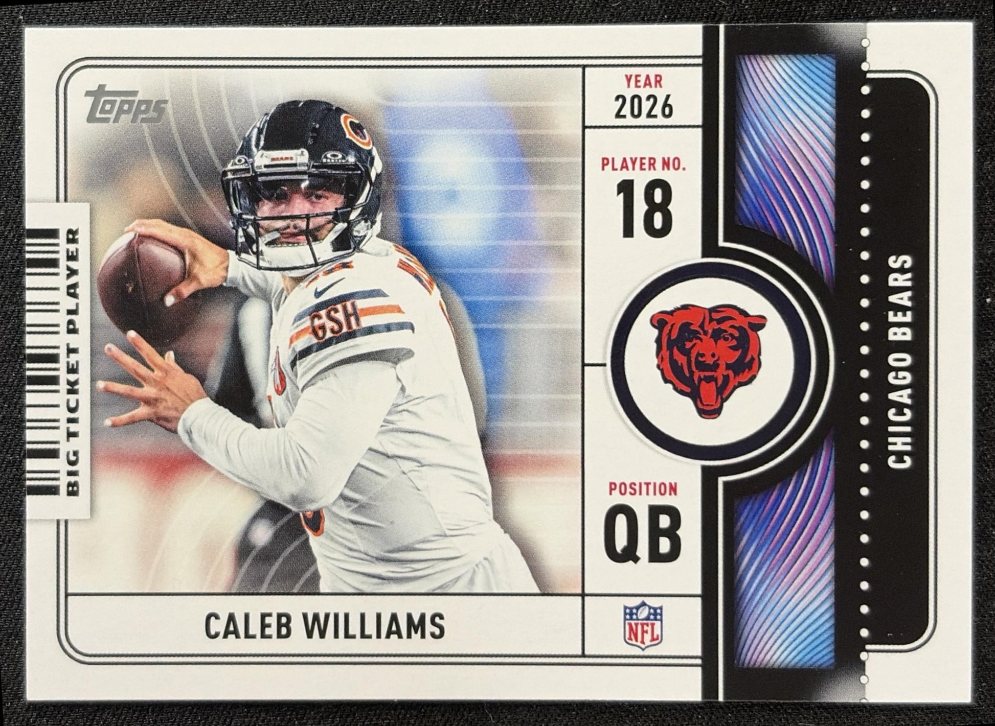 Caleb Williams 2026 Topps Big Ticket Players Bears front