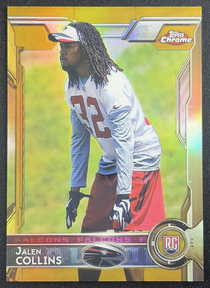 Jalen Collins 2015 Topps Chrome Gold Refractor /50 Falcons Atlanta Falcons Sports Trading Card