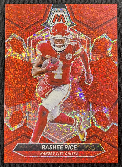 Rashee Rice 2024 Panini Mosaic Red Sparkle Prizm Chiefs
