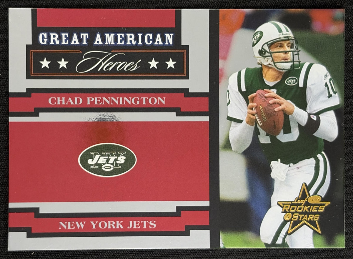 Chad Pennington 2005 Leaf Rookies & Stars Great American Heroes Red /1250 Jets