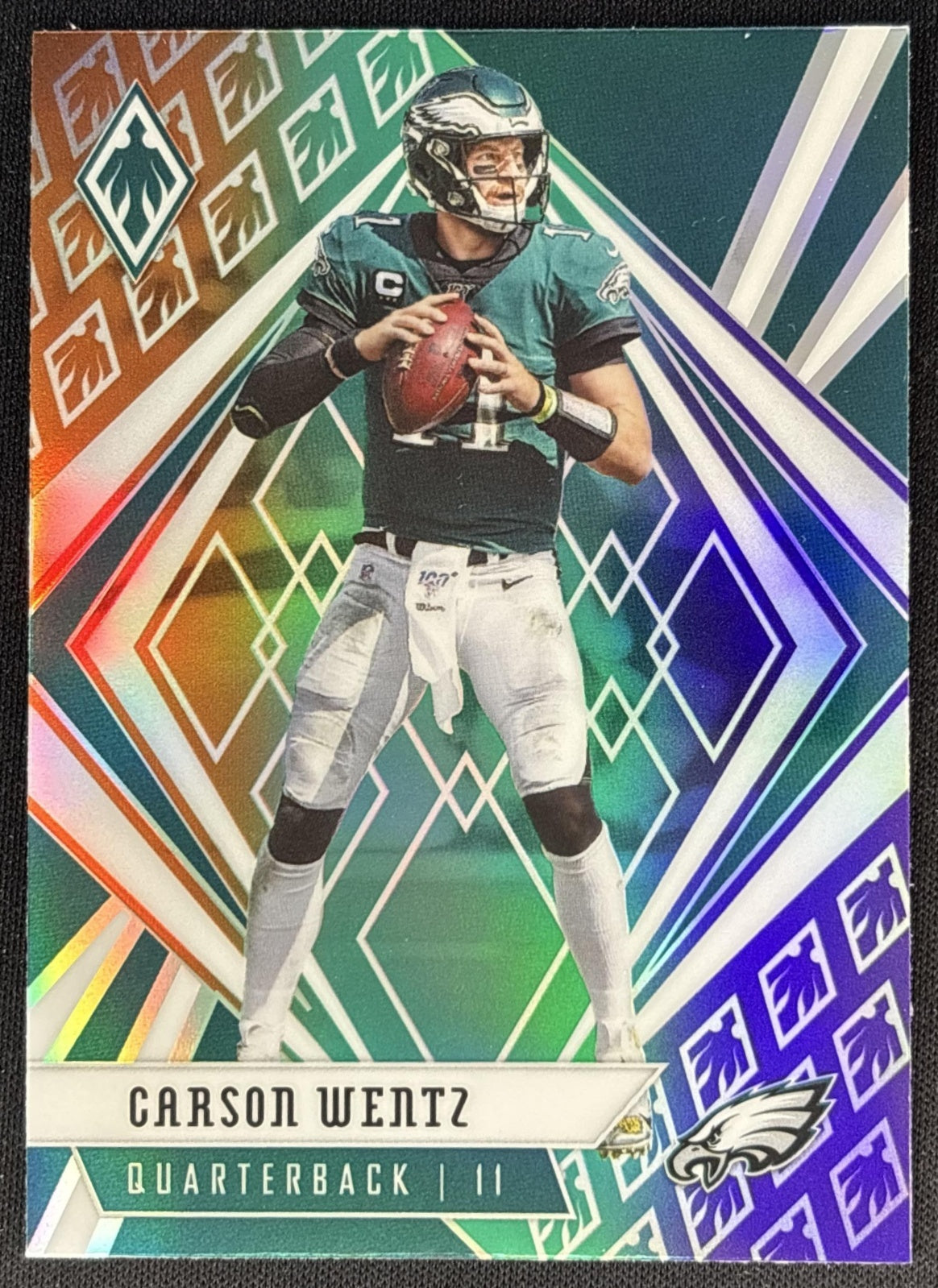 Carson Wentz 2020 Panini Phoenix Color Burst Eagles - Philadelphia Eagles