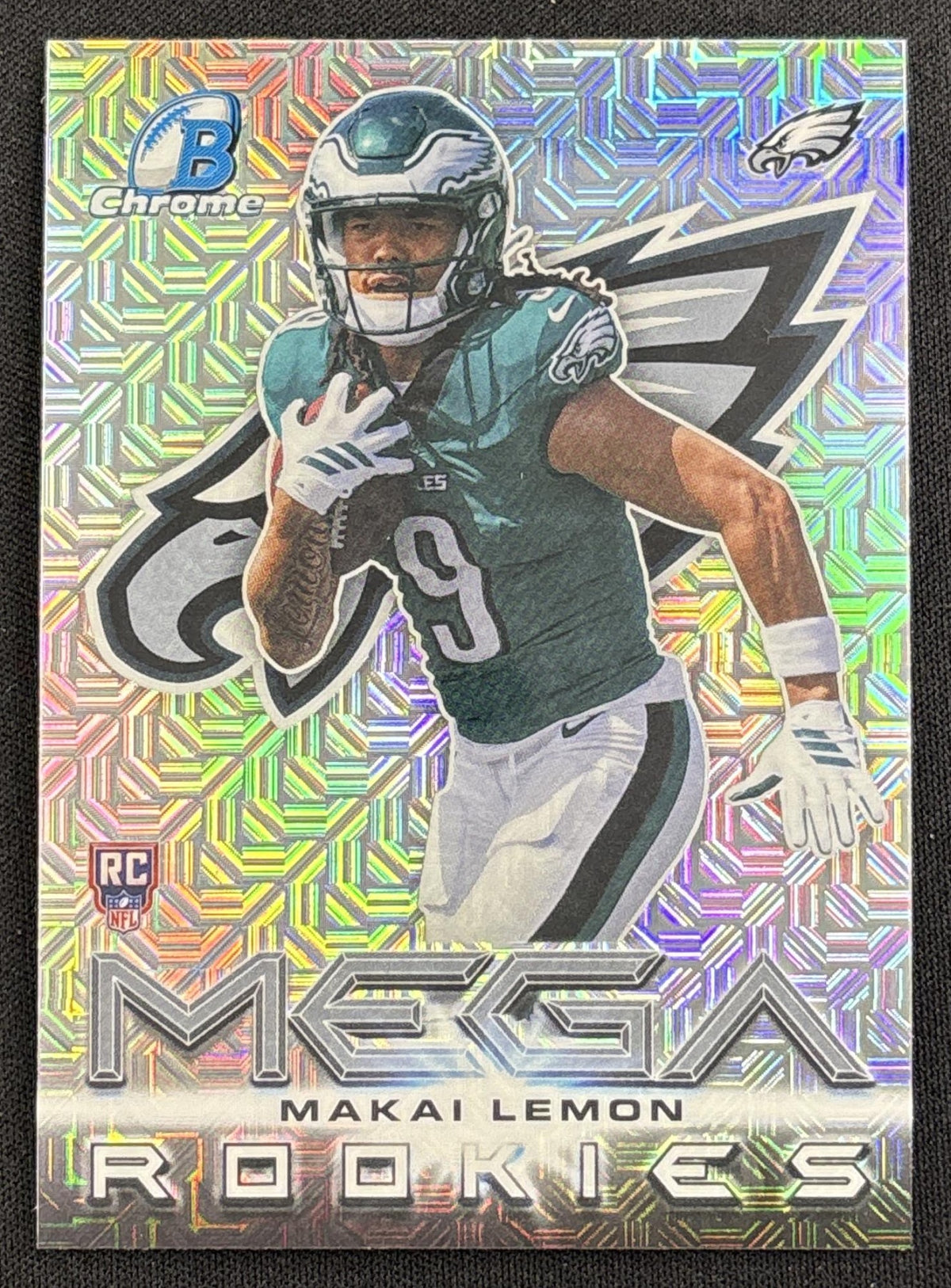 Makai Lemon 2026 Bowman Chrome Mega Rookies Mojo Refractor Eagles