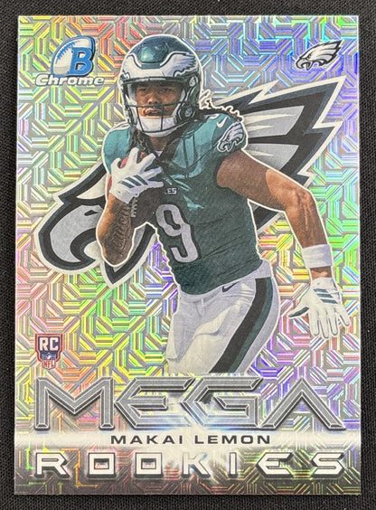 Makai Lemon 2026 Bowman Chrome Mega Rookies Mojo Refractor Eagles