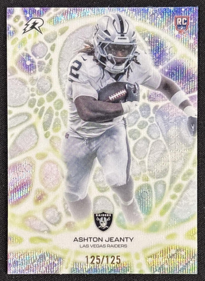 Ashton Jeanty 2025 Topps Resurgence Protonyx White Surge Refractor /125 Raiders