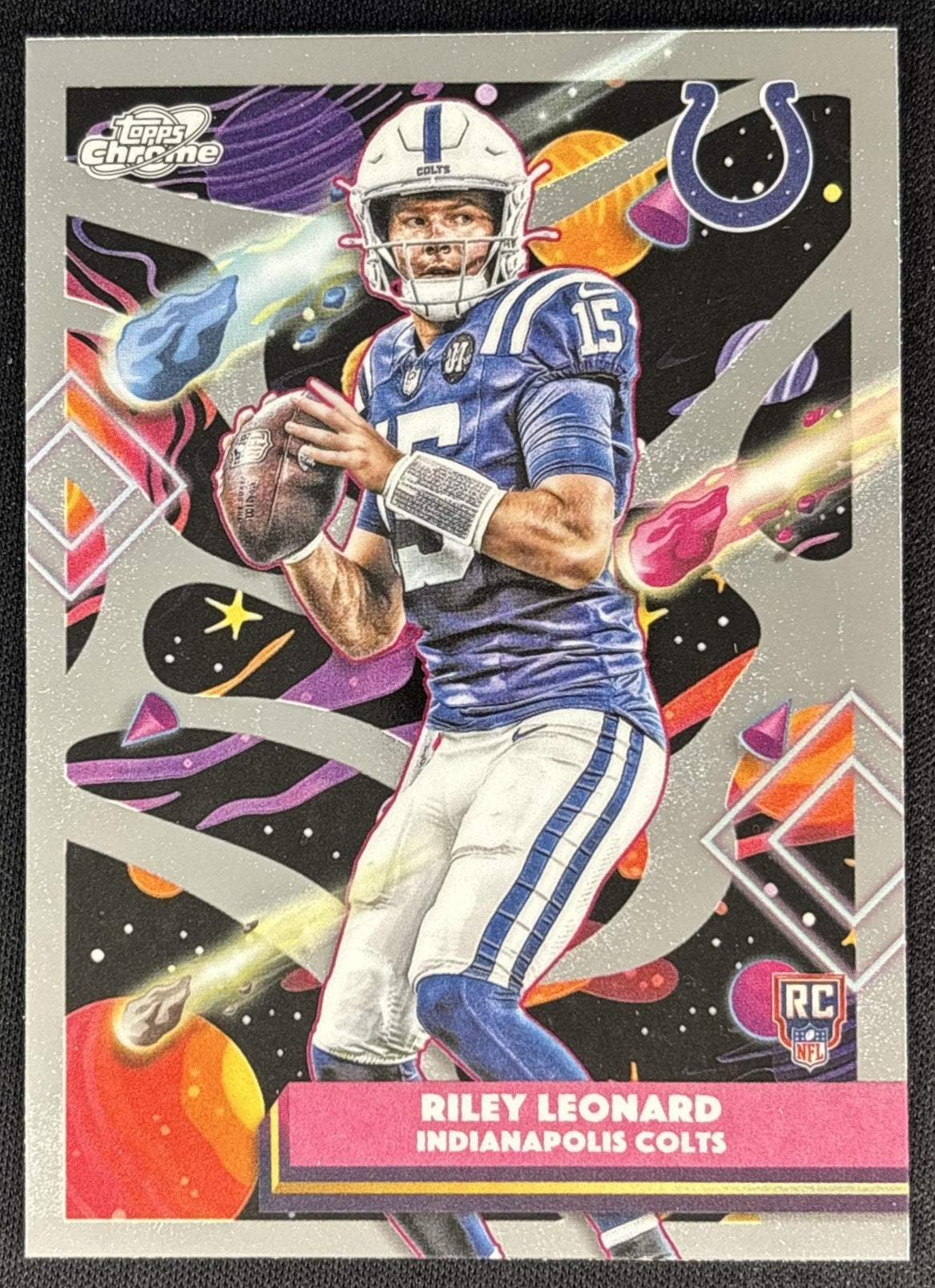 Riley Leonard 2025 Topps Cosmic Chrome Colts