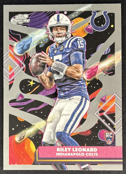 Riley Leonard 2025 Topps Cosmic Chrome Colts