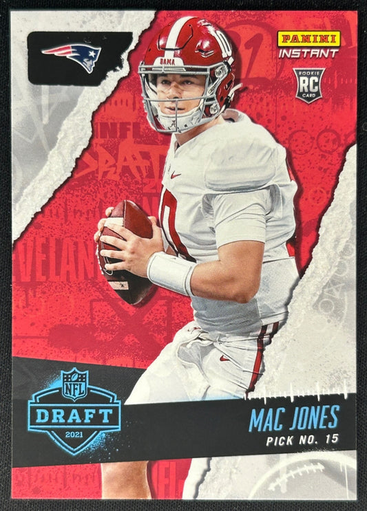 Mac Jones 2021 Panini Instant NFL Draft Night Patriots