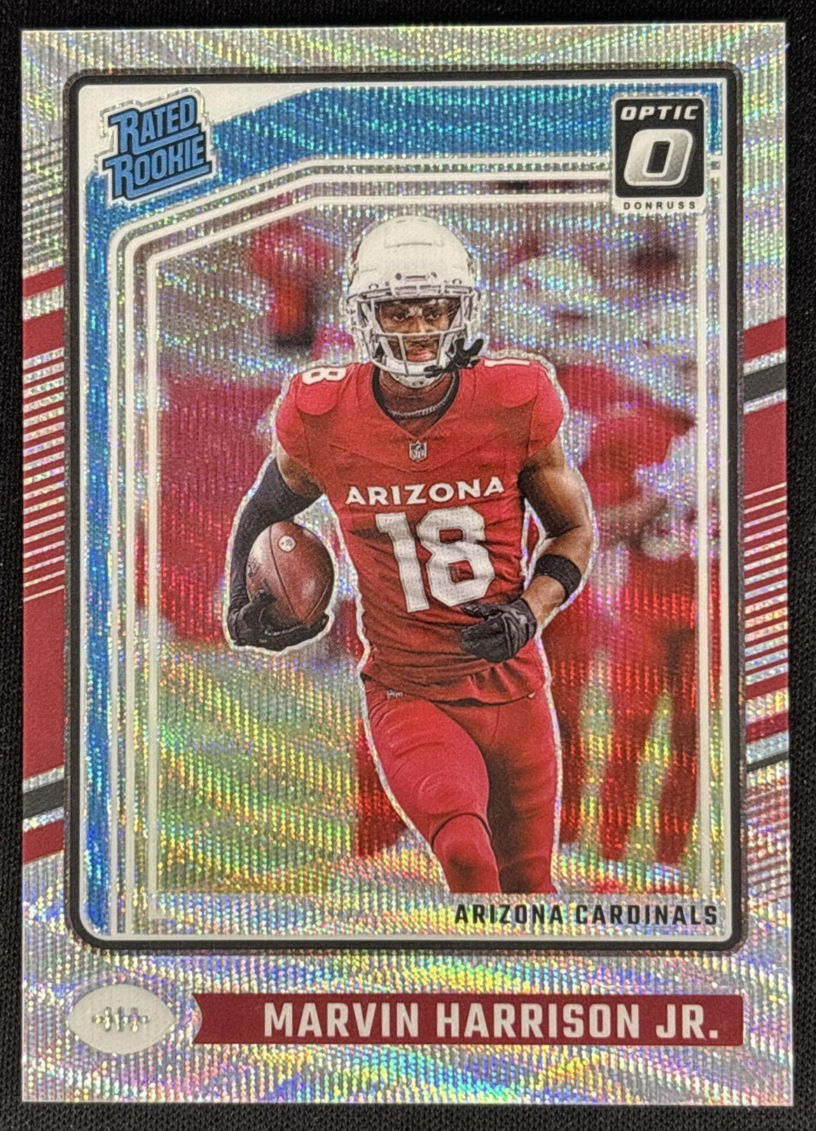 *Damaged* Marvin Harrison Jr. 2024 Panini Donruss Optic Wave /300 Cardinals Sports Trading Cards